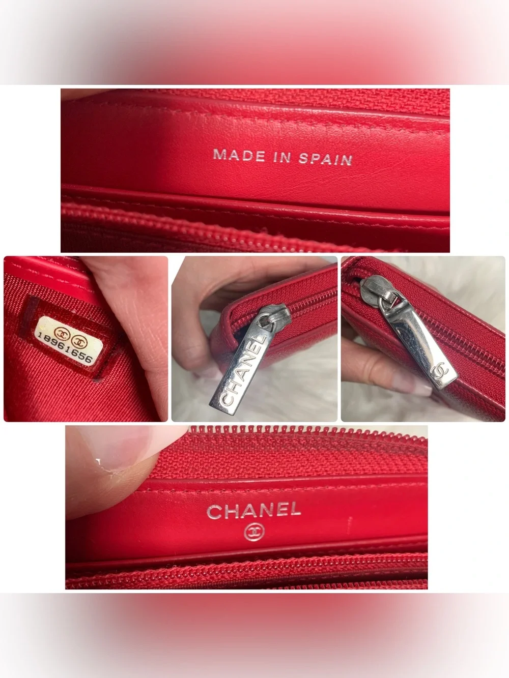Authentic Chanel hot pink zippy wallet